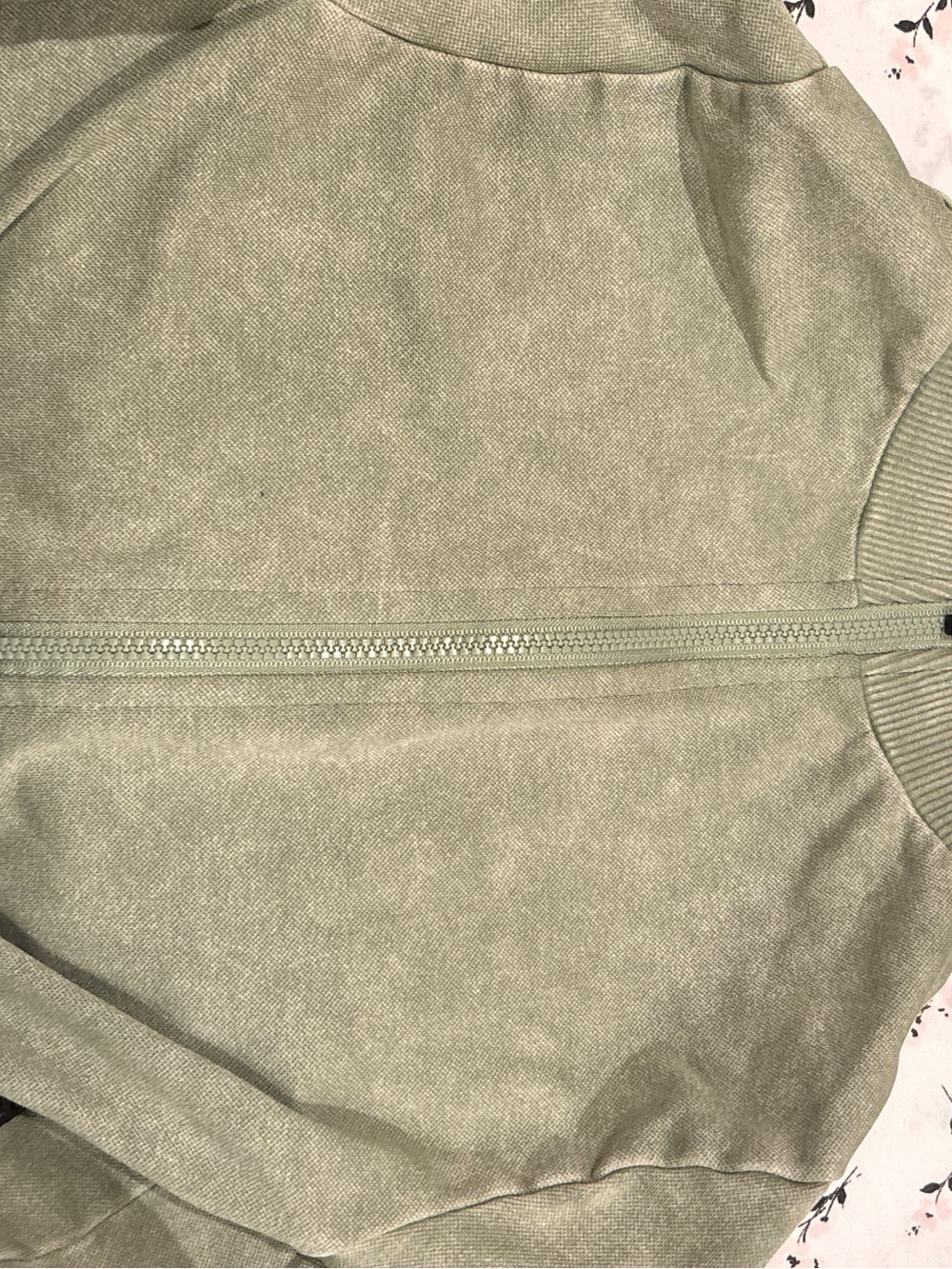 Women's Light Sage Zip-Up Jacket